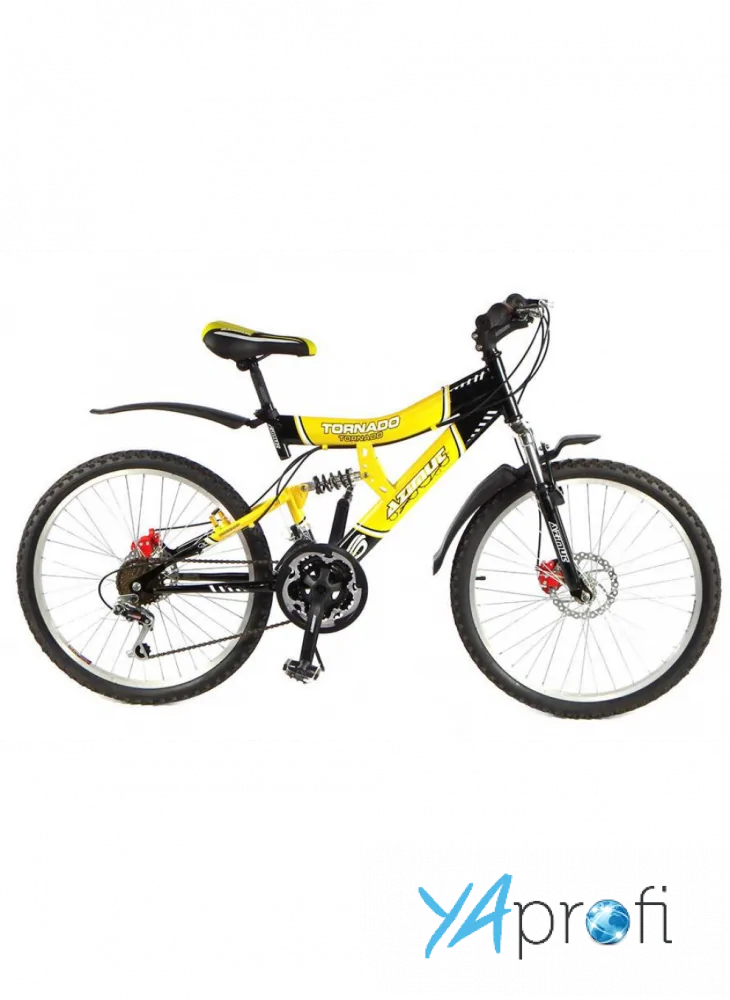 Горный подростковый двухподвесный велосипед Azimut Tornado 24 GD / 2018