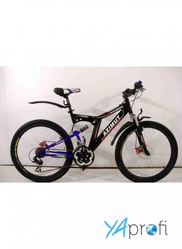 Горный подростковый двухподвесный велосипед Azimut Blackmount 24 GD / 2018
