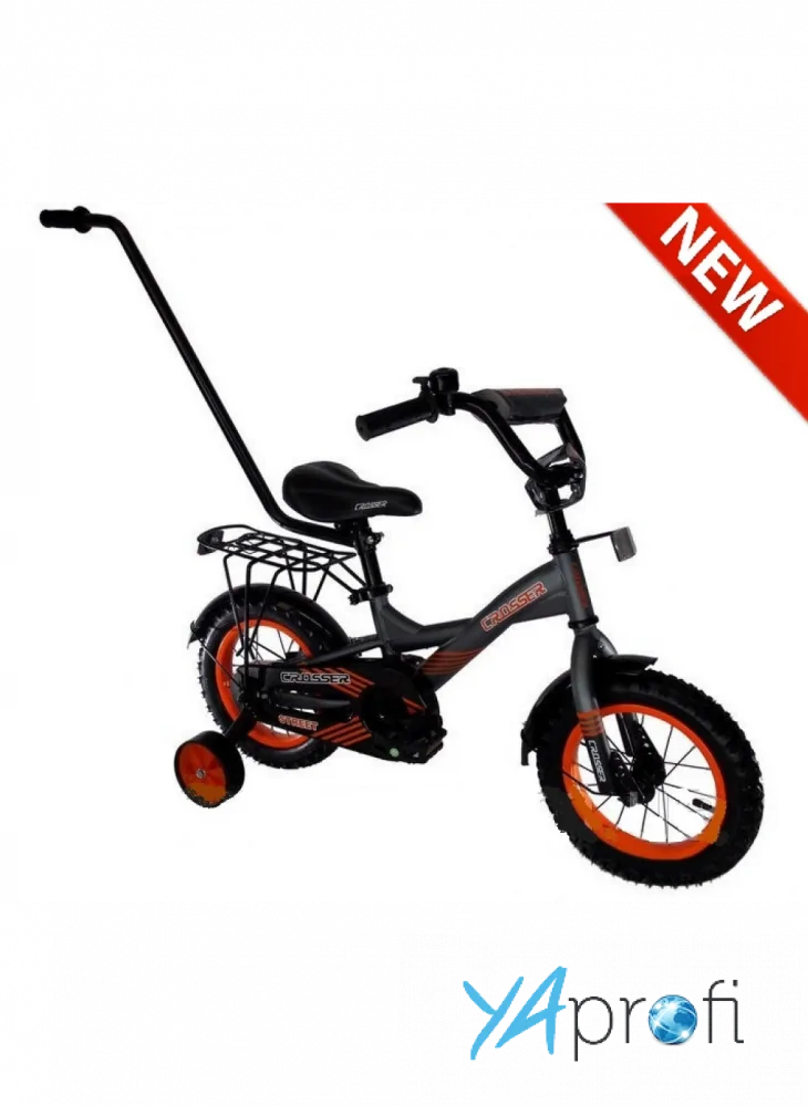 Детский велосипед с ручкой Crosser Street 12" 