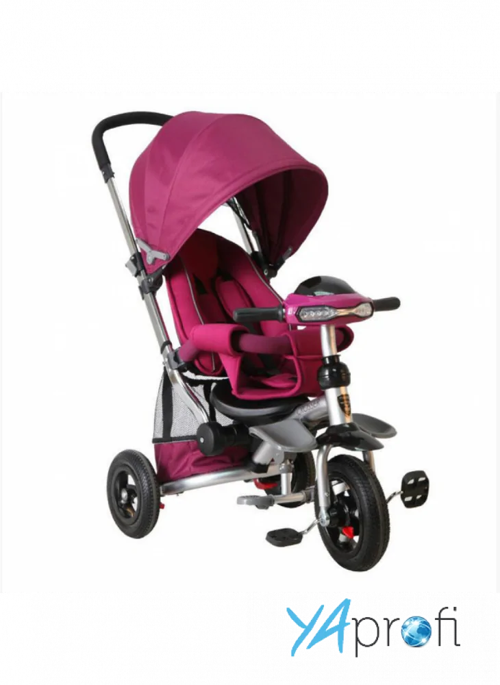 Детский трехколесный велосипед Crosser T350 с надувными колесами и фарой 