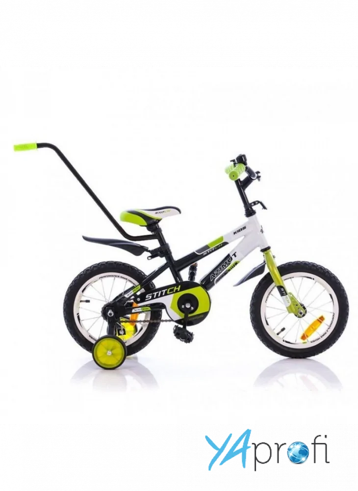 Детский велосипед Azimut Stitch Premium 12" (с родительской ручкой) 