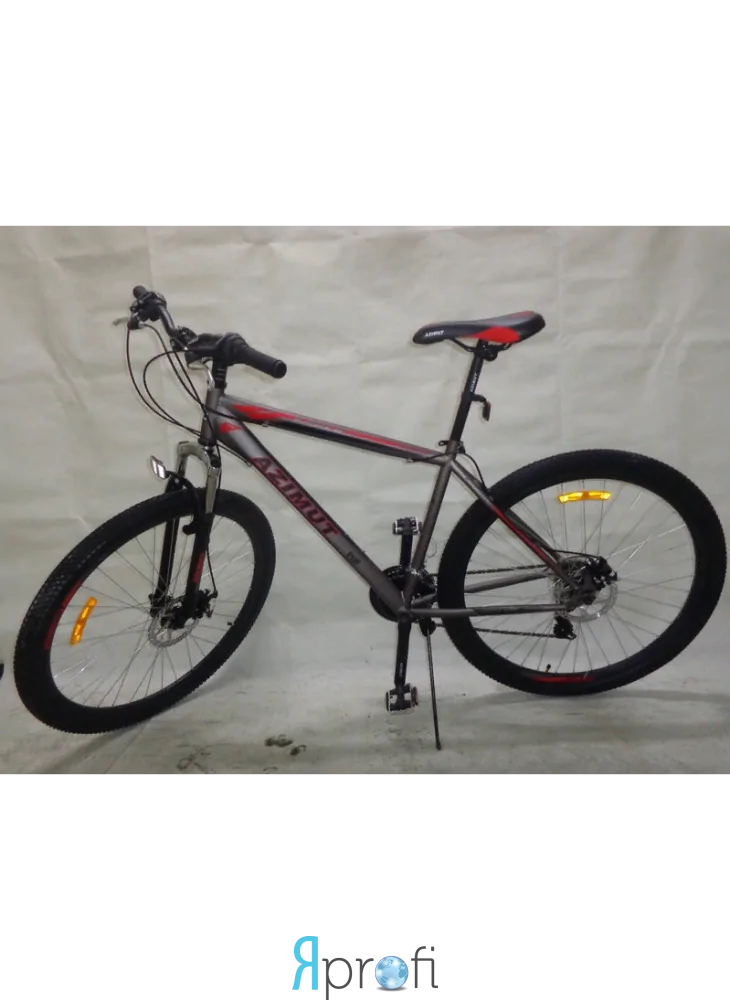 Горный подростковый велосипед 26 дюйма Azimut Vader  серо-красный 