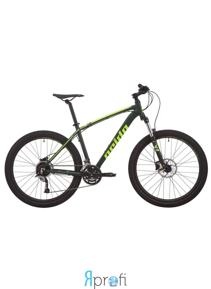 Велосипед 27,5" Pride REBEL 7.2 хаки/лайм 2018  