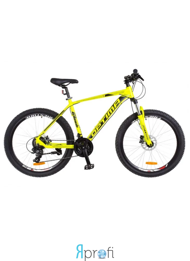 ВЕЛОСИПЕД ГОРНЫЙ УНИВЕРСАЛЬНЫЙ 26 OPTIMABIKES F-1 DD 2018 (ЖЕЛТЫЙ НЕОН (М)