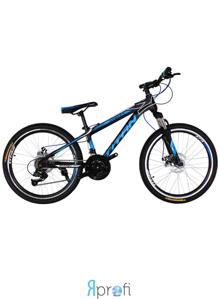 Велосипед горный, велосипед, велосипеды Titan Street 24" Black-Blue-White