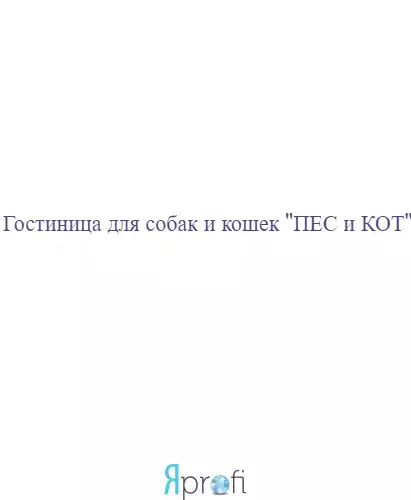Гостиница для собак и кошек "ПЕС и КОТ"