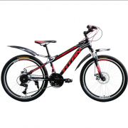 Велосипед горный, велосипед, велосипеды Titan Street 24" Black-Red-White