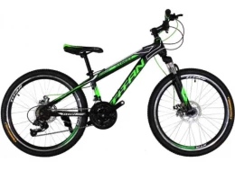 Велосипед горный, велосипед, велосипеды Titan Street 24" Black-Green-White